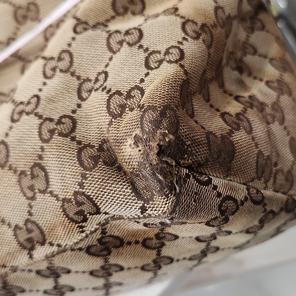 🔹️ GUCCI🔹️ Vintage sherry line large tote bag ✨️ - Picture 8 of 17